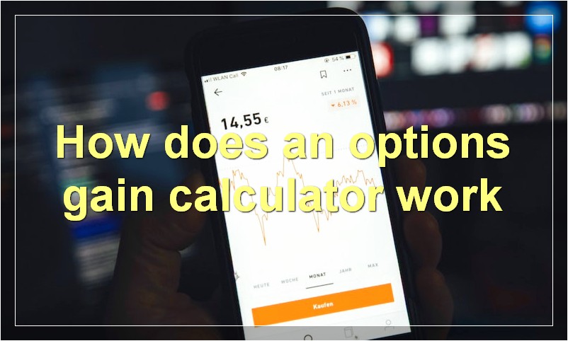How does an options gain calculator work