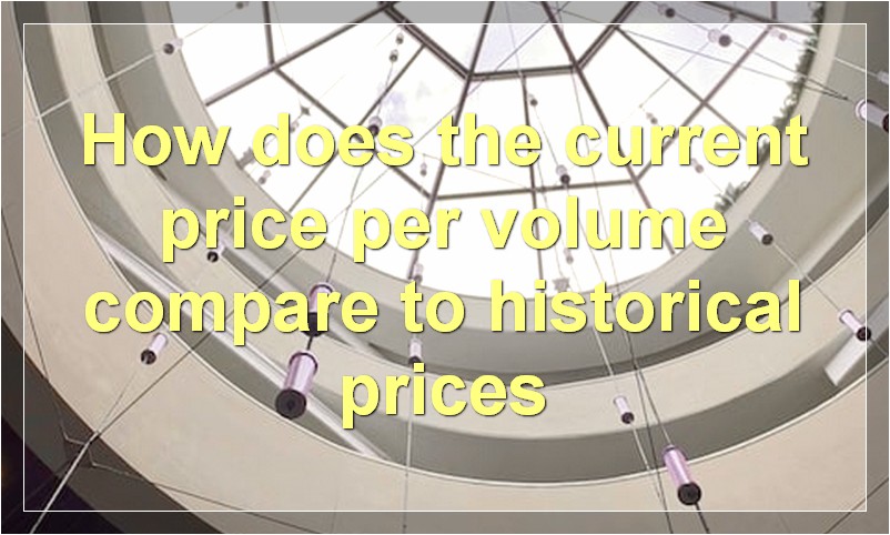How does the current price per volume compare to historical prices
