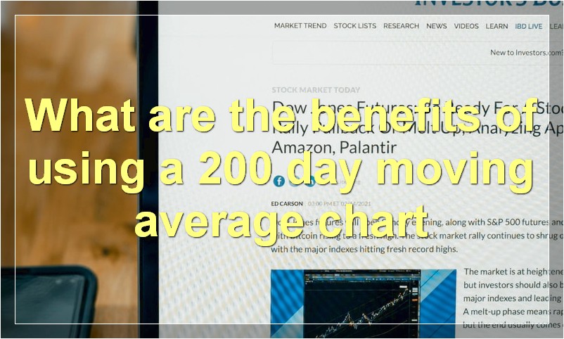 What are the benefits of using a 200 day moving average chart