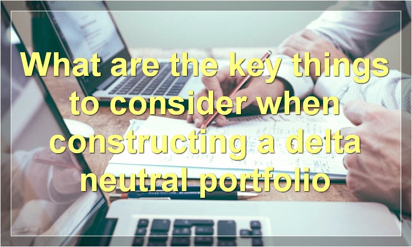 What are the key things to consider when constructing a delta neutral portfolio